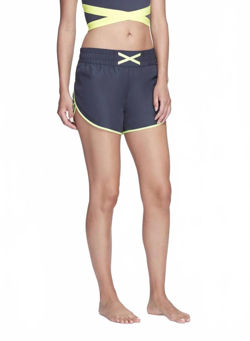 NEW MARCHESA ATHLEISURE althea pull-on shorts in charcoal